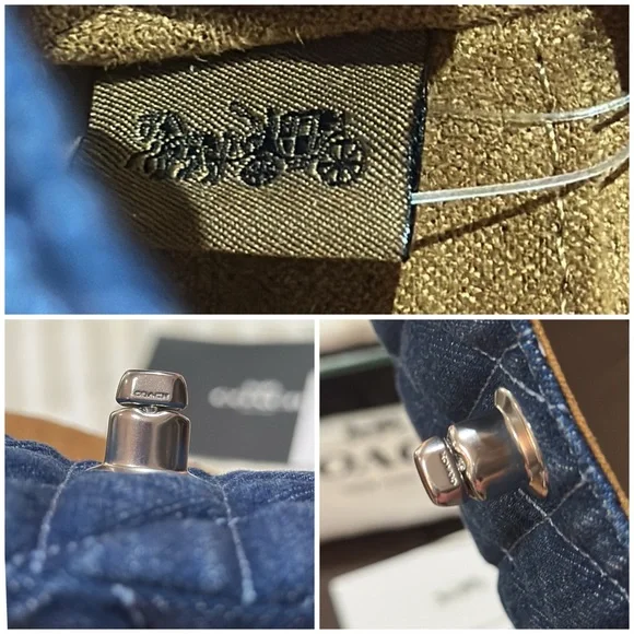 Authentic Coach Turnlock Card Case with Quilting & Silver-Toned Hardware, NWT - Picture 15 of 16